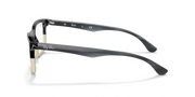 Ray-Ban RX5279 black prescription frames with clear lenses, right side view