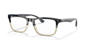 Ray-Ban RX5279 black-and-tan prescription frames with clear lenses, front view