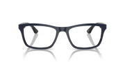 Prescription eyewear frames, dark rectangular front with full-rim design
