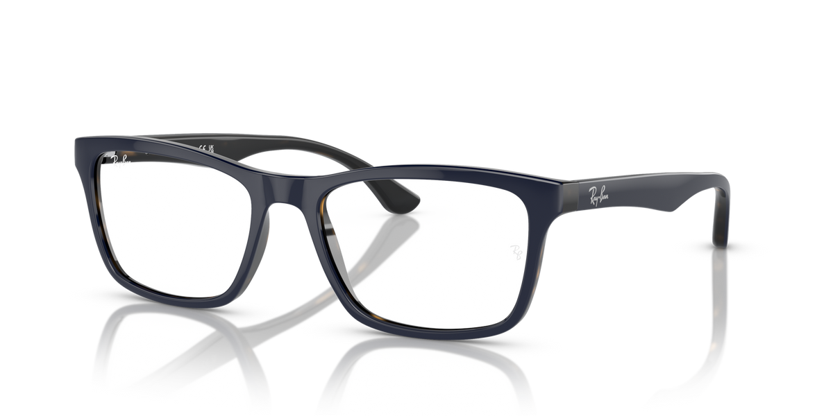 Prescription eyewear frames, dark glossy black with square lenses
