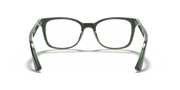 Ray-Ban RX5285 turquoise on transparent prescription eyewear frames, front view