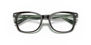 Ray-Ban RX5285 turquoise on transparent prescription eyewear frames, front with green tint