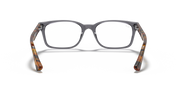 Ray-Ban tortoise-pattern rectangular prescription frames with clear lenses, front view