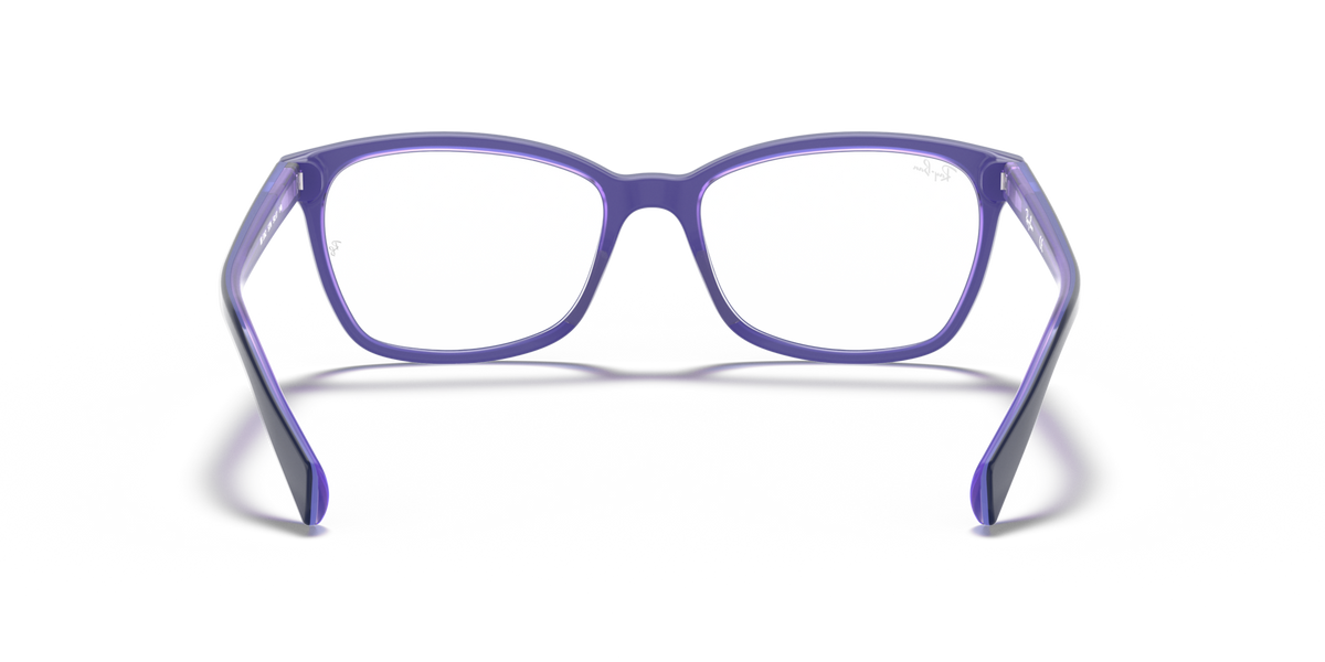 Light blue prescription eyeglass frames with full-rim square lenses