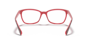 Red prescription eyeglass frames with full-rim square lenses