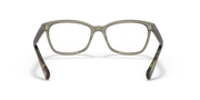 Ray-Ban prescription eyewear frames, khaki frame with clear lenses and tortoise detailing
