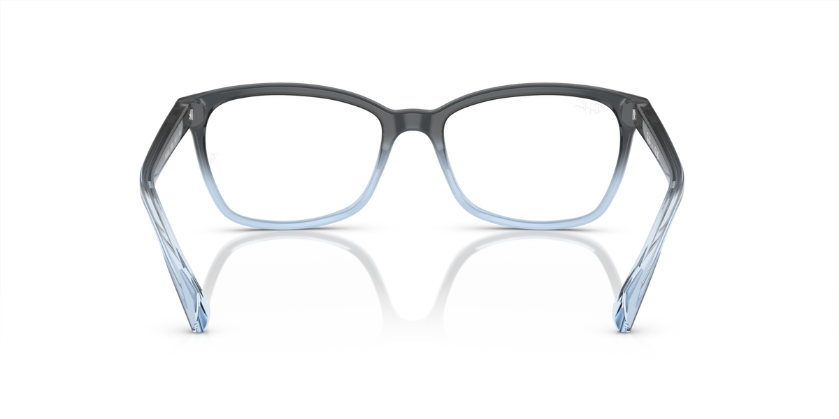 Ray-Ban RX5362 prescription frames, dark gray square lenses, front view with nose pads