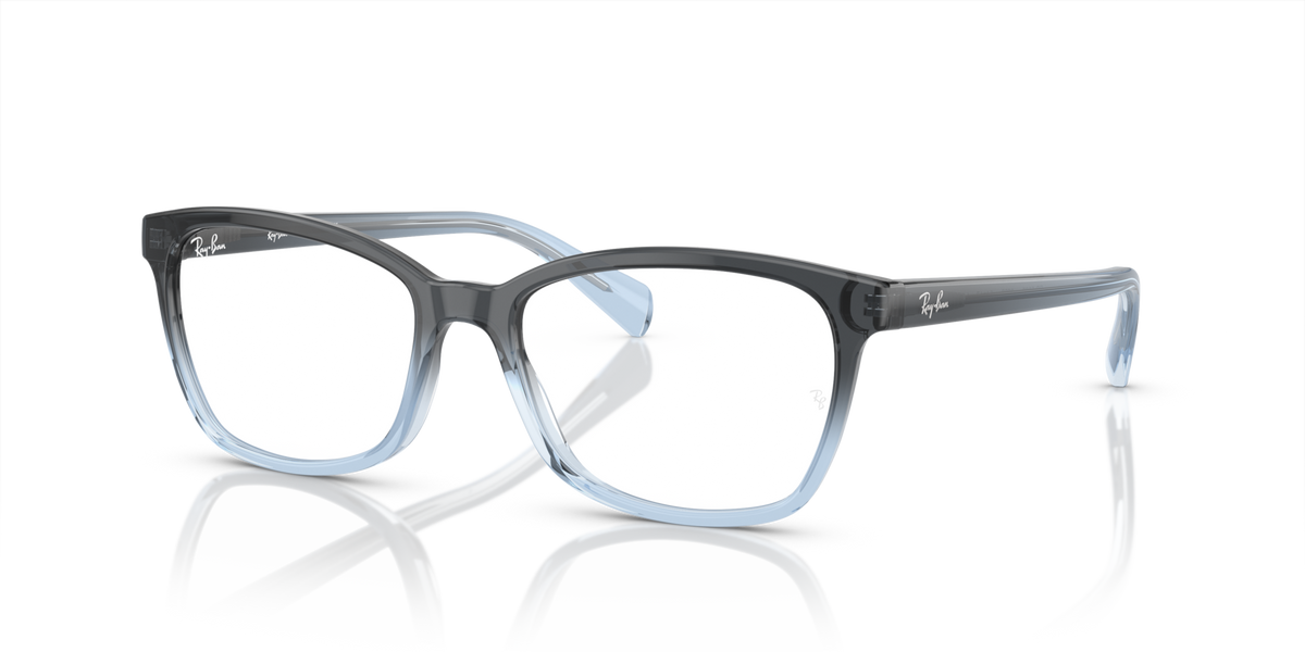 Ray-Ban RX5362 prescription frames, dark gray square eyeglasses, front view