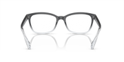 Ray-Ban RX5362 prescription frames, dark gray square eyeglasses, front view from below