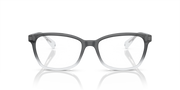 Ray-Ban RX5362 prescription frames, dark gray square eyeglasses, front view with reflections
