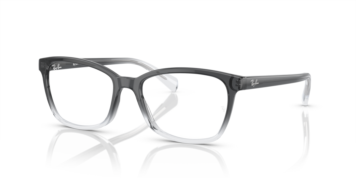Ray-Ban RX5362 prescription frames, dark gray square eyeglasses, front angle view