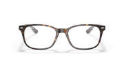 Havana brown prescription eyewear frames, front view with rectangular lenses and bridge