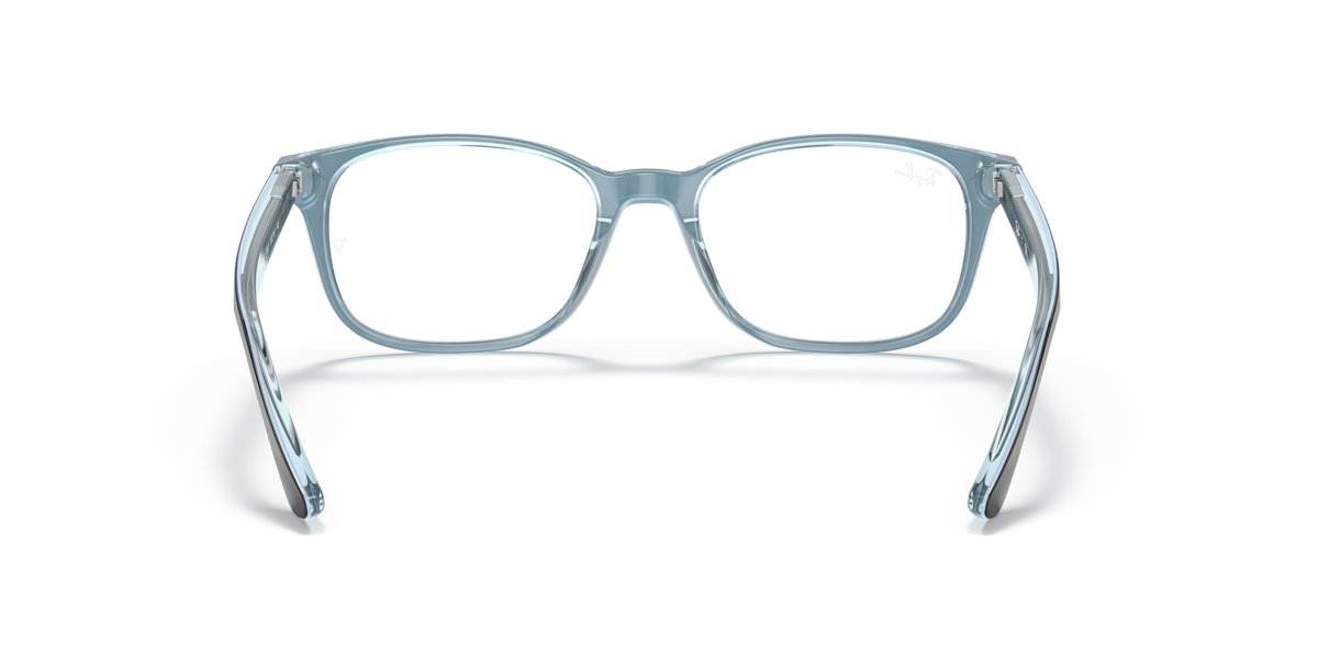 Ray-Ban RX5375 prescription glasses, light blue full-rim rectangular frames
