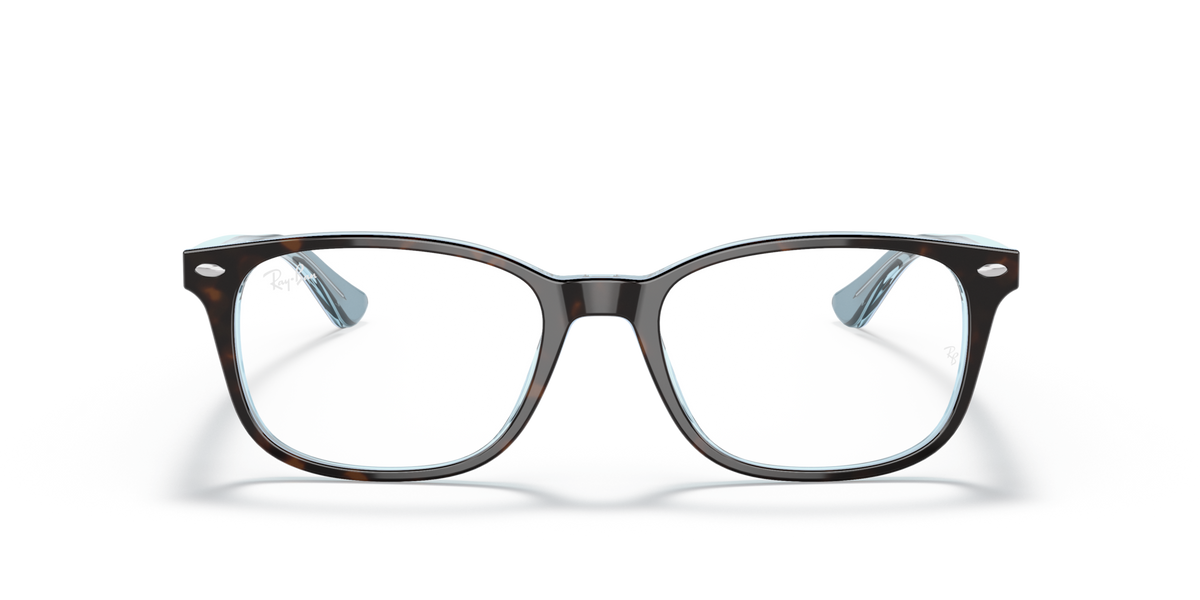 Ray-Ban RX5375 prescription glasses, gray rectangular full-rim frames