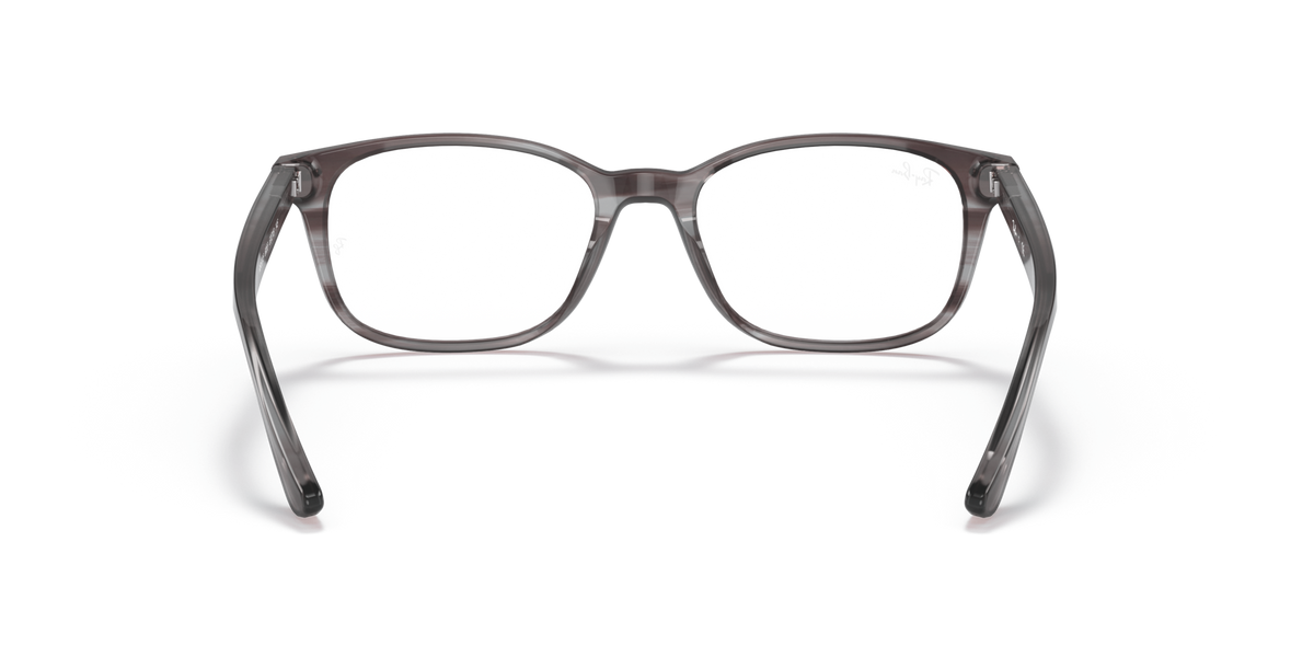 Ray-Ban RX5375 prescription glasses, light brown translucent full-rim rectangular frames