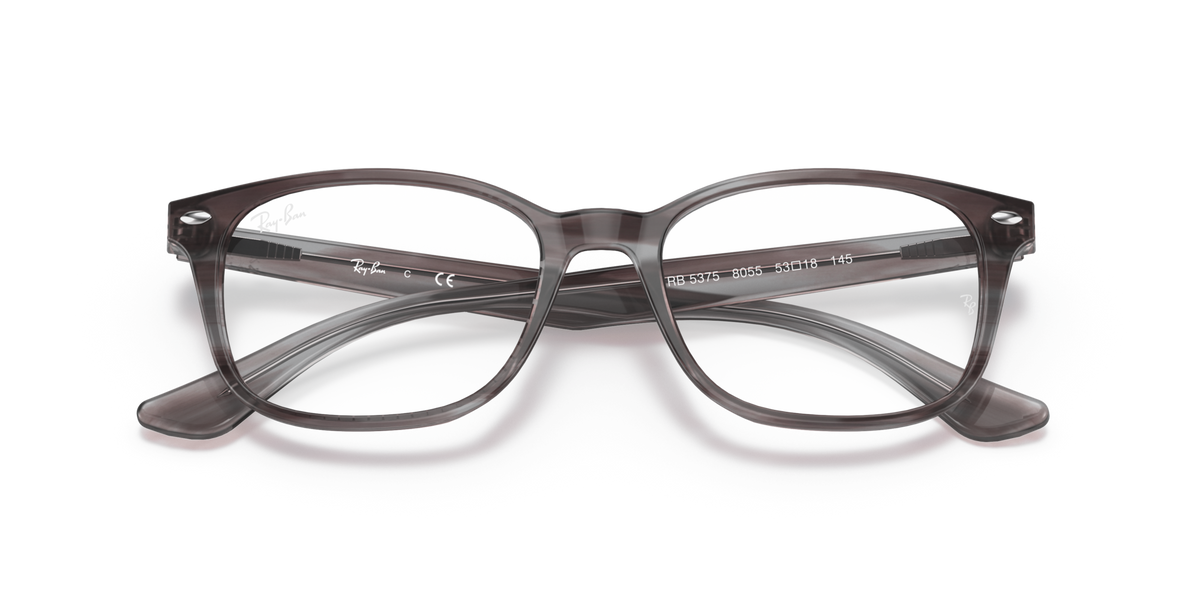 Ray-Ban RX5375 prescription glasses, dark brown full-rim rectangular frames