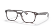 Ray-Ban RX5375 prescription glasses, brown translucent rectangular full-rim frames