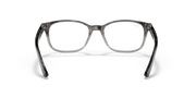 Prescription eyewear frames front view with dark gray full-rim and clear lenses