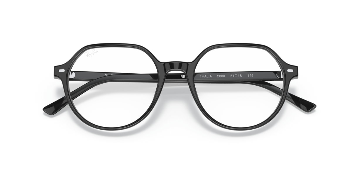 Black prescription eyewear frames, round lenses with front bar across the bridge