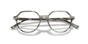 Ray-Ban Thalia prescription eyewear frames, angled front with round lenses and striped details
