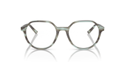 Ray-Ban Thalia prescription eyewear frames, round lenses, striped translucent front view