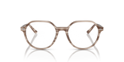 Ray-Ban Thalia prescription eyewear frames, round lenses, striped translucent front view