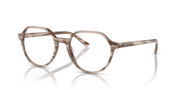 Ray-Ban Thalia prescription eyewear frames with round lenses and striped translucent front