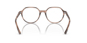 Havana-tone prescription eyewear frames, round lenses and curved nose bridge