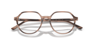 Havana-tone prescription eyewear frames with round lenses and slim metal bar front
