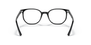 Ray-Ban prescription eyewear frames, black front view with thick frame and nose bridge