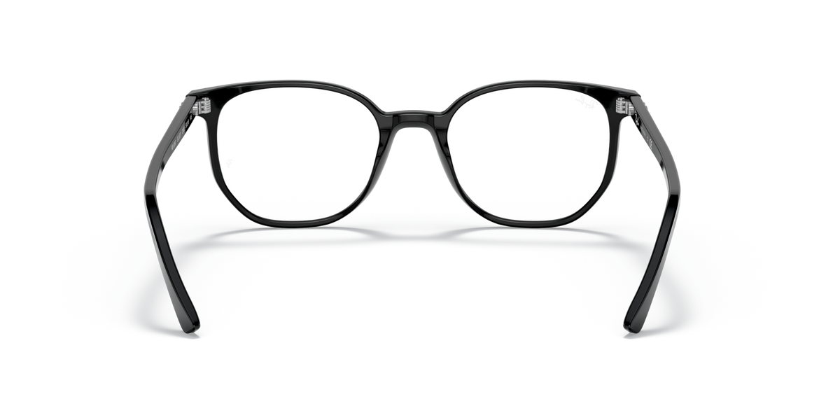 Ray-Ban prescription eyewear frames, black front view with thick frame and nose bridge
