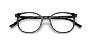 Ray-Ban prescription eyewear frames, black full-frame with metal bridge and side tips