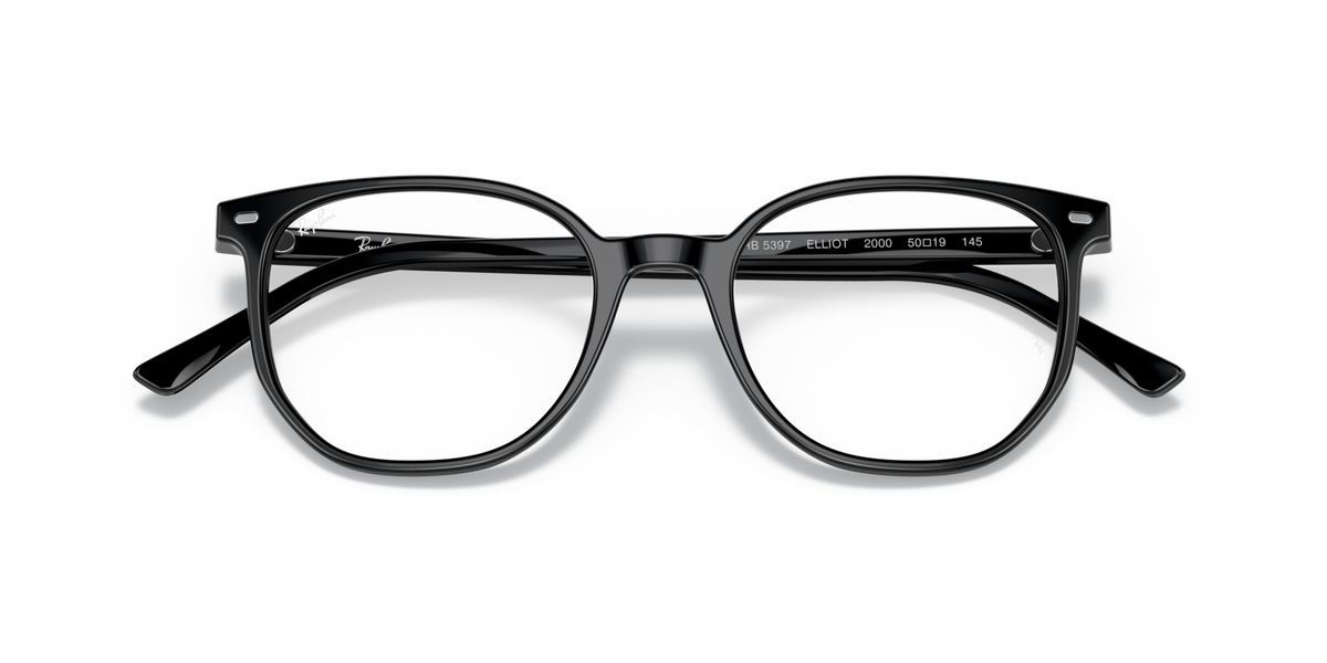 Ray-Ban prescription eyewear frames, black full-frame with metal bridge and side tips