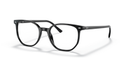 Ray-Ban prescription eyewear frames, black rectangular style with metal temples