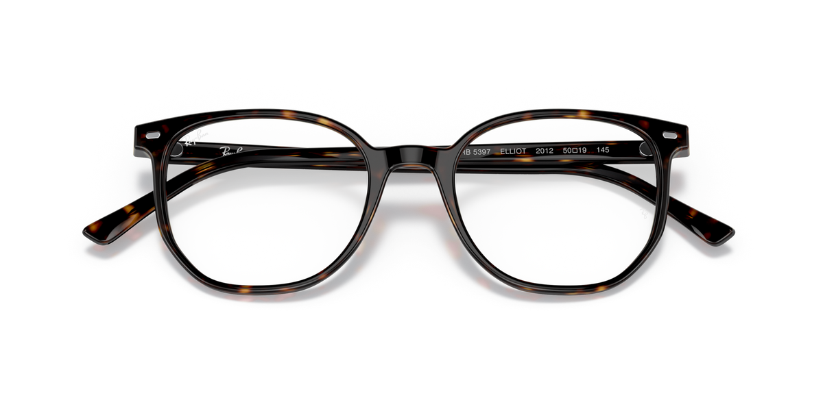 Ray-Ban prescription eyewear frames, Havana brown gradient with metal bridge and side tips