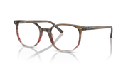 Ray-Ban prescription eyeglass frames, striped brown gradient front view