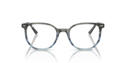 Ray-Ban prescription eyeglass frames, striped blue gradient front view