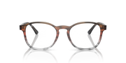 Ray-Ban RX5417 prescription eyewear frames, brown transparent, round-square lenses