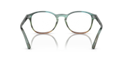 Ray-Ban RX5417 prescription eyewear frames, green transparent front view with nose pads