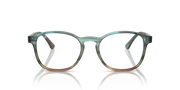 Ray-Ban RX5417 prescription eyewear frames, green transparent, round-square lenses