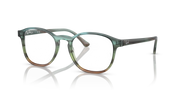 Ray-Ban RX5417 prescription eyewear frames, green transparent full-rim glasses