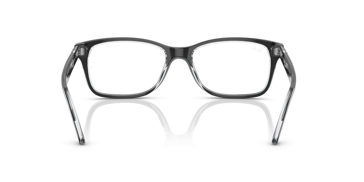 Ray-Ban RX5428 prescription frames, front view with dark gray thick double bridge