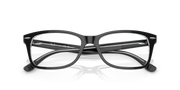 Ray-Ban RX5428 prescription frames, front angled view in dark gray with clear lenses