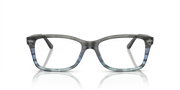 Ray-Ban RX5428 prescription frames, clear smoke-gray square eyeglasses