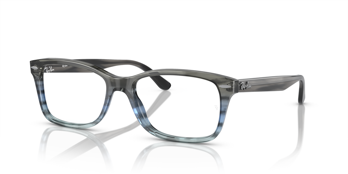 Ray-Ban RX5428 prescription frames, clear smoke-gray rectangular design