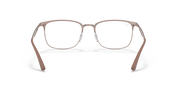 Ray-Ban RX6421 prescription frames, front view; light beige full-rim with clear lenses