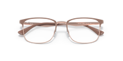 Ray-Ban RX6421 prescription frames, front view; beige frame with copper-tone details