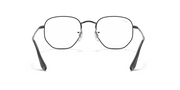 Hexagonal prescription eyewear frames, black full-rim with low bridge