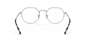 Prescription eyeglass frames, round lenses with silver metal frame and curved temples