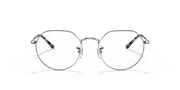 Prescription eyeglass frames, round lenses with silver metal frame and slim nose bridge